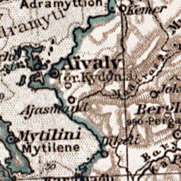 Lesser Asia (Asia Minor or Anatolia) map, 1905