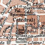 Barcelona central part map, 1913