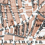 Barcelona central part map, 1913