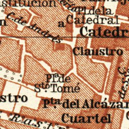 Ávila city map, 1899