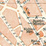 Belgrade (Београд, Beograd) city map. Environs of Belgrade, 1905