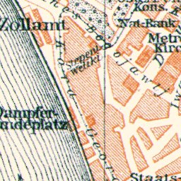 Belgrade (Београд, Beograd) city map. Environs of Belgrade, 1905