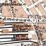 Bilbao city map, 1913