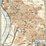 Belgrade (Београд, Beograd) city map. Environs of Belgrade, 1929