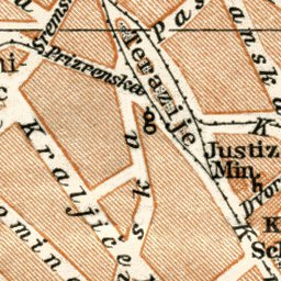 Belgrade (Београд, Beograd) city map. Environs of Belgrade, 1929