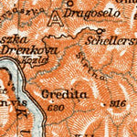 Herkulesbad, Orsova, town plans. Danube River course from Báziás to Ostrov, 1914