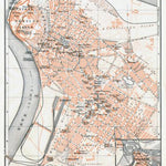 Belgrade (Београд, Beograd) city map. Environs of Belgrade, 1911