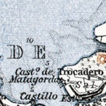 Cádiz and environs map, 1913