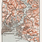 Constantionople (قسطنطينيه, İstanbul) and the Bosphorus map, 1914