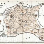 Cádiz city map, 1913