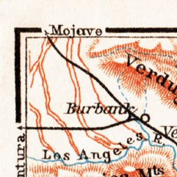 Southern California map, 1909