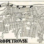 Dnepropetrovsk (Днiпропетровськ, Dnipropetrovsk) city map, 1928