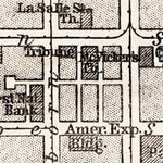 Chicago III (business quarter) city map, 1909