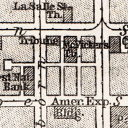 Chicago III (business quarter) city map, 1909