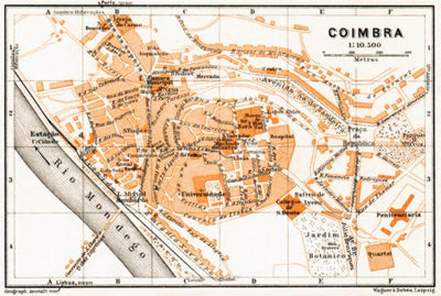 Coimbra city map, 1929