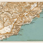 South Crimea: Alupka - Yalta region map, 1904