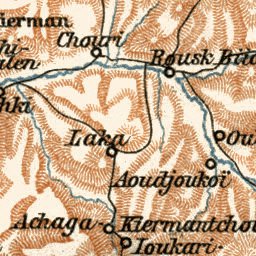 Crimea (Krym, Крим, Крым), southwestern part map, 1914