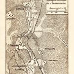 Imatra environs map: Vuoksenniska, Tainionkoski, Vallinkoski. In Russian. 1913