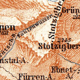 Engelberg and environs map, 1897