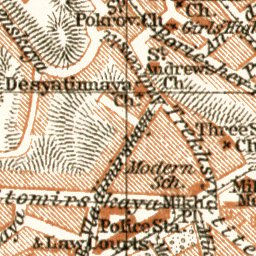 Kiev (Киев, Київ, Kyiv) city map, 1914