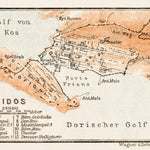 Knidos (Κνίδος, Cnidus), ancient site map, 1914