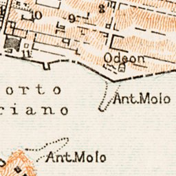 Knidos (Κνίδος, Cnidus), ancient site map, 1914