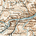 Danube River course map from Passau to Vienna, 1903