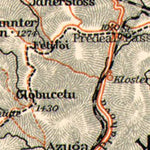 Brašov (Kronstadt) environs map, 1913