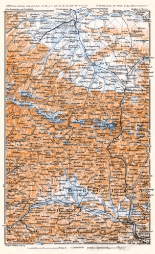 Map of East Central Caucasus, 1914