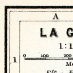 La Granja de San Ildefonso, town and palace park map, 1913