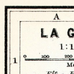 La Granja de San Ildefonso, town and palace park map, 1913