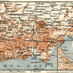 Theodosia (Ѳеодосія) town plan, with South-eastern Crimea map, 1914