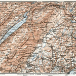 Jura department map, western part, 1909