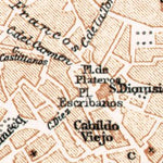Jerez de la Frontera city map, 1913