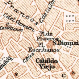 Jerez de la Frontera city map, 1913