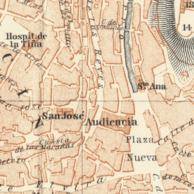 Granada city map, 1899