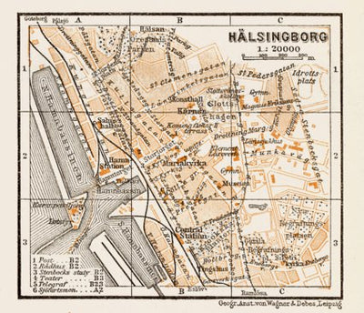 Hälsingborg town plan, 1929