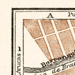 Las Palmas de Gran Canaria, city centre map, 1911
