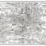 Lausanne city map, 1897