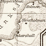 Jönköping city map, 1899. With Husqvarna plan inset