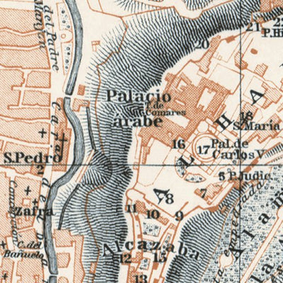 Granada city map, 1929