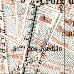 Lausanne city map, 1909