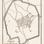 Isnik (Nikaea, İznik), ancient town site map, 1914