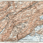 Jura department map, northwestern part, 1909