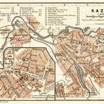 Kazan (Казань) city map, 1914