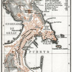 La Coruña (A Coruña) city map, 1913