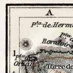 La Coruña (A Coruña) city map, 1913