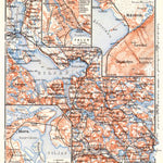 Mora, Falun, Rättvik and environs map, 1911