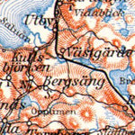 Mora, Falun, Rättvik and environs map, 1911