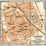 Kaschau (Košice) city map, 1911